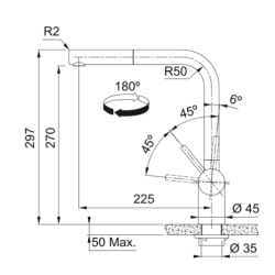Bateria Franke Atlas Neo pull-out złoty 115.0681.242